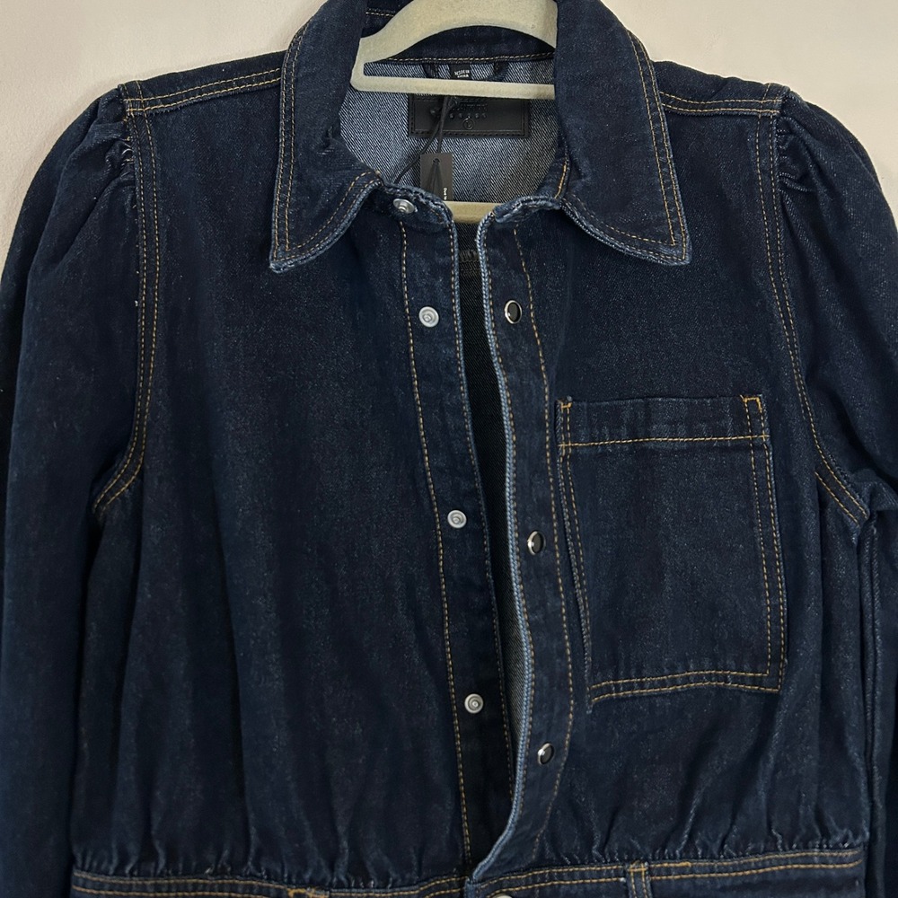 Blank NYC Dark wash Indigo Denim Mini Dress Large - Picture 11 of 13